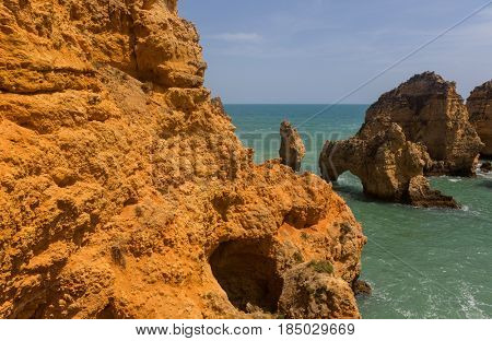 Cliffs of Ponta da Piedade, Lagos, Algarve, Portugal