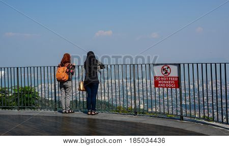 People Standing On Observation Deck