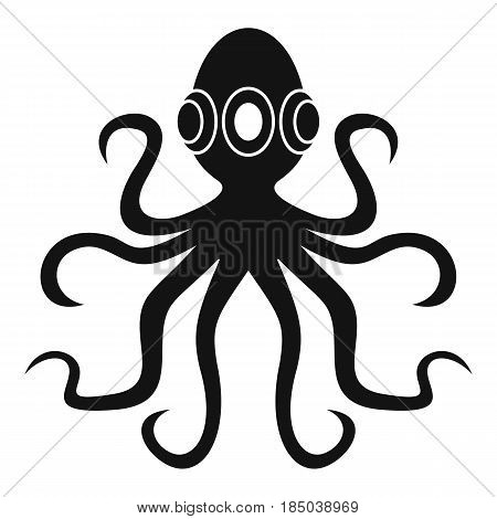 Octopus icon in simple style isolated vector illustration