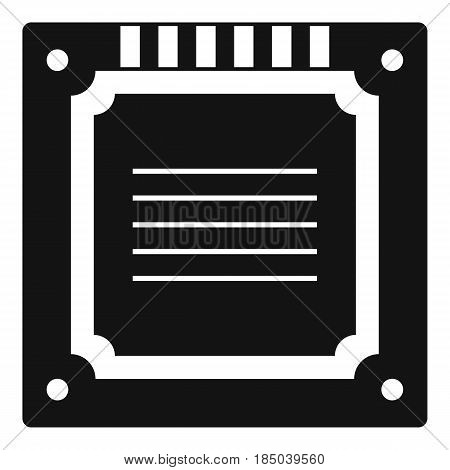 Modern multicore CPU icon in simple style isolated vector illustration