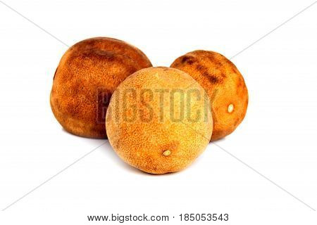 iranian dried limes isolated on white background persian cooking ingredients.