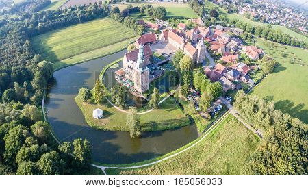 The historic Castle Raesfeld in Westphalia, Germany, Europe