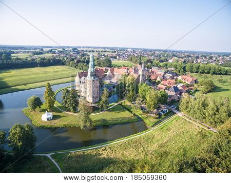 The historic Castle Raesfeld in Westphalia, Germany, Europe