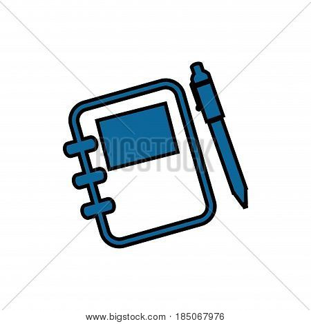 Adress book with pen icon vector illustration graphic design