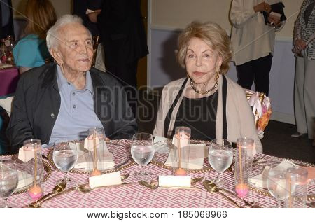 LOS ANGELES - MAY 4:  Kirk Douglas, Anne Douglas at the 25th Anniversary of the Anne Douglas Center at the LA Mission on May 4, 2017 in Los Angeles, CA
