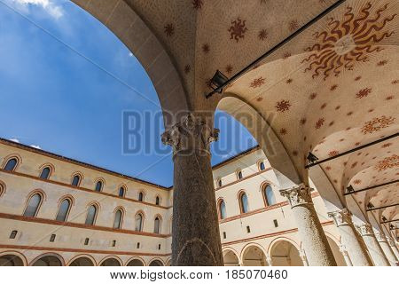 Sforzesco Castle In Milan, Italy