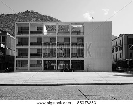Casa Del Fascio In Como In Black And White