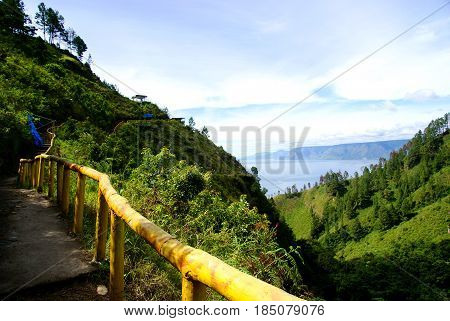 Lake toba (danau toba) in North Sumatra, Indonesia