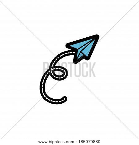 paperplane icon over white background. vector illustration
