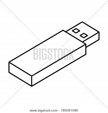 usb memory isometric icon vector illustration design