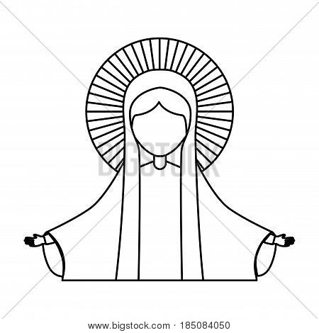 Holy virgin mary icon vector illustration design