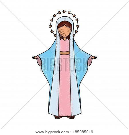 Holy virgin mary icon vector illustration design