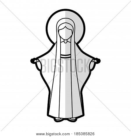 Holy virgin mary icon vector illustration design