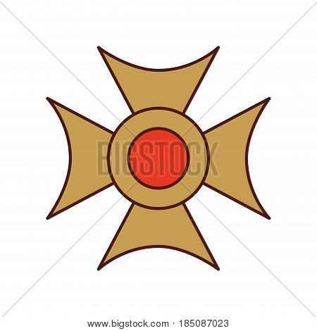 Christian cross emblem icon vector illustration design