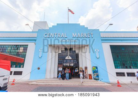 KUALA LUMPUR, MALAYSIA - AUGUST 14, 2016: The market was constructed in 1888 the Pasar Seni Market also known as the Central Market is one of the heritage buildings in Kuala Lumpur.