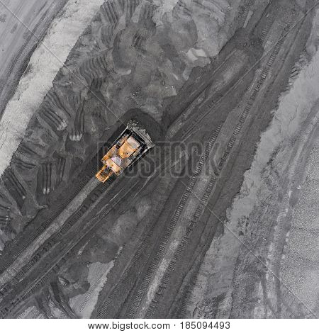 Open pit mine, breed sorting, mining coal, extractive industry anthracite
