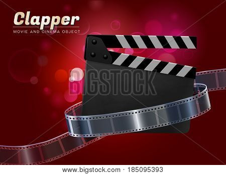 clapper cinema movie theater object on bokeh background v
