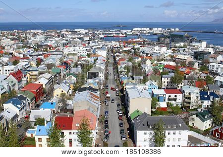 Reykjavik from above, the Capital of Iceland