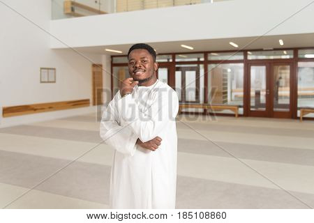 Young Muslim Man Praying