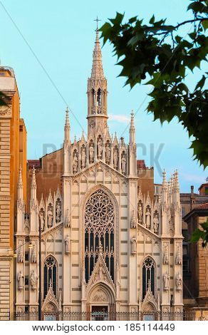 the beautiful roman church Sacra Cuore Rome Italy.