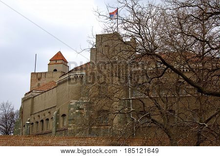 21 march 2009-belgrado-serbia- Ancient castle in the city of belgrade in serbia