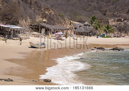 Remote fishing hamlet in Cabo Corrientes by the Mexican Pacific Ocean