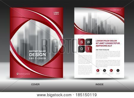 Business Brochure flyer templater Red cover design annual report Book Magazine ads company Profile layout in A4 size poster catalog leaflet newsletter Advertisement presentation infographics