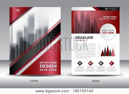 Business Brochure flyer templater red cover design annual report Book Magazine ads company Profile layout in A4 size poster catalog leaflet newsletter Advertisement presentation infographics