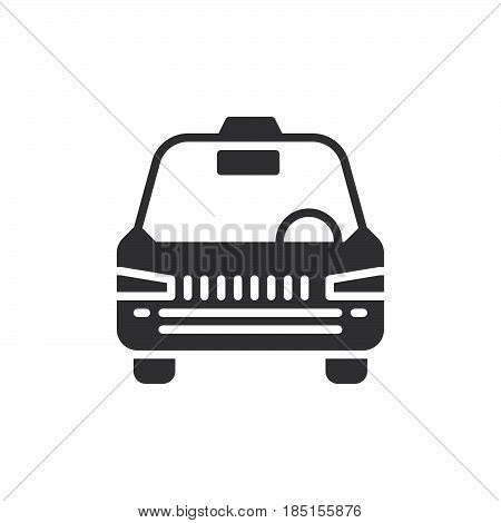 Taxi icon vector filled flat sign solid pictogram isolated on white. Symbol logo illustration. Pixel perfect