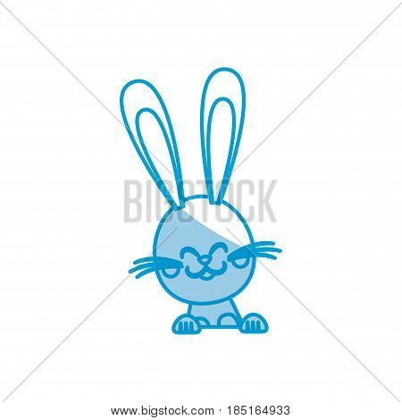 funny easter rabbit decoration celebration vector illustration