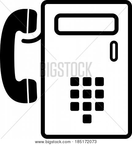 Pay Phone Icon  Raster Illustration