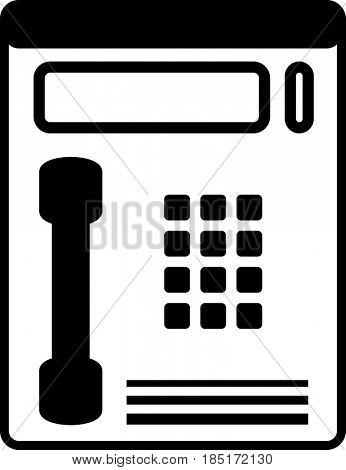 Pay Phone Icon  Raster Illustration