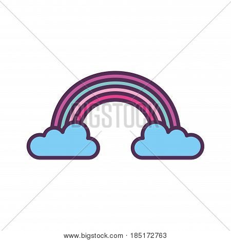 cute fantasy rainbow icon vector illustration design