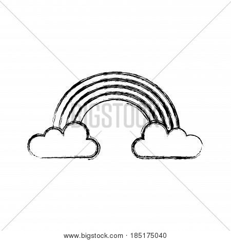 cute fantasy rainbow icon vector illustration design