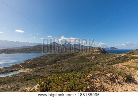 View Of West Coast And Mountains Of Corsica