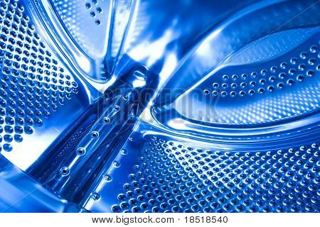 blue washing machine drum