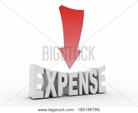 Expense Reduction Concept . 3D Rendered Illustration