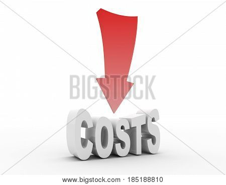 Costs Reduction Concept . 3D Rendered Illustration