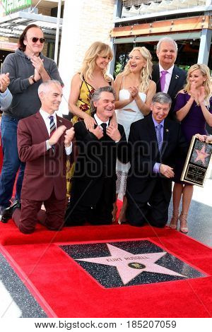 LOS ANGELES - MAY 4:  Goldie Hawn and Kurt Russell and friends at the Kurt Russell and Goldie Hawn Star Ceremony on the Hollywood Walk of Fame on May 4, 2017 in Los Angeles, CA