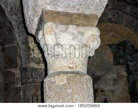 Hdr Santa Maria Assunta Cathedral Crypt In Sutri
