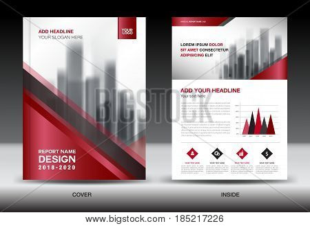 Business Brochure flyer templater red cover design annual report Book Magazine ads company Profile layout in A4 size poster catalog leaflet newsletter Advertisement presentation infographics