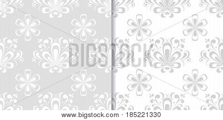 Floral abstract seamless pattern. Vector flat illustration