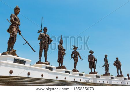 Rajabhakdi Park With The 7 Great Kings Monument Of Thailand The New Favorite Place In Hua-hin, Thail