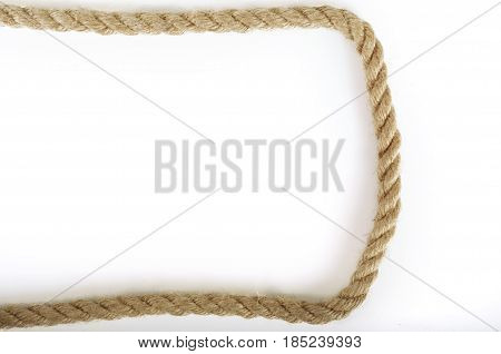Old Rope frame on a shite background