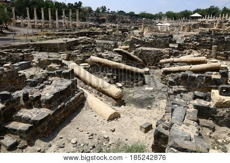 The ancient city of Beit She'an is located in the north of Israel in the Jordan Valley