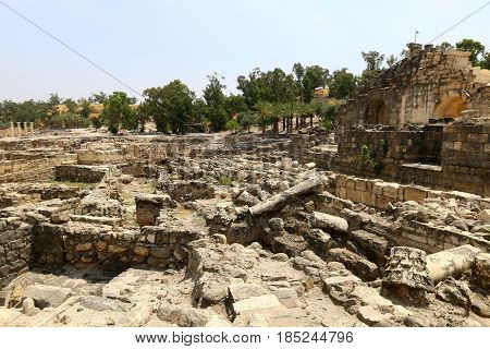 The ancient city of Beit She'an is located in the north of Israel in the Jordan Valley