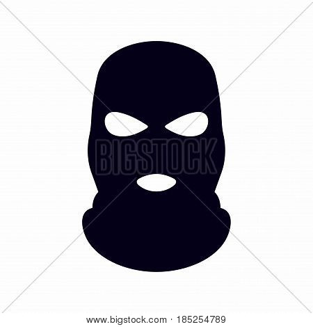 Bandit mask. Vector icon isolated on white background.