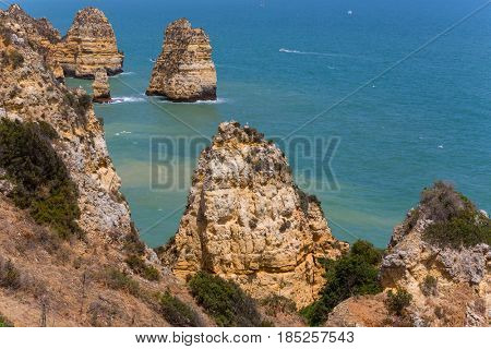 Cliffs of Ponta da Piedade, Lagos, Algarve, Portugal