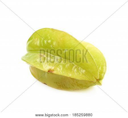 Carambola fruit isolated over the white background