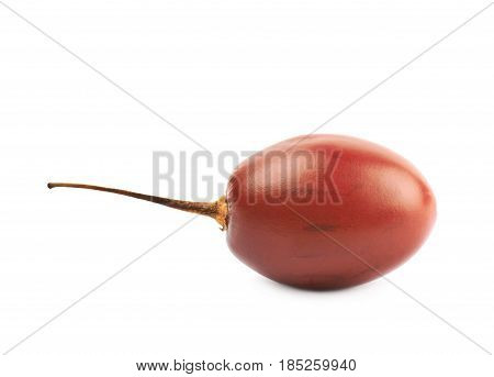 Ripe tamarillo fruit isolated over the white background